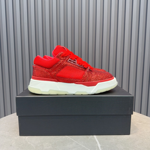 Men <b>Red</b> <b>Glitter</b> Low Top Sneakers Chunky Sole Casual Shoes Fashion Street Style Breathable Daily Wear Footwear Amiris - Product Image 1