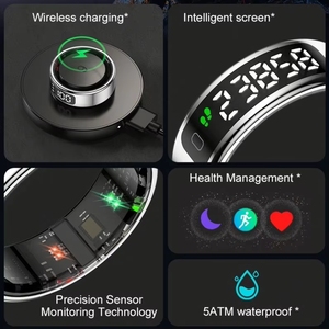 Anillo Inteligente <span class=keywords><strong>ERON</strong></span> R11 con Carga Inalámbrica, Contador de Oraciones, Pantalla Táctil, Monitor de Salud y Ejercicio Digital - Product Image 4