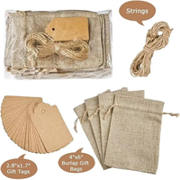 Petite pochette réutilisable en lin Sac en jute Sac cadeau écologique en jute avec cordon de serrage avec logo imprimé personnalisé