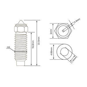 Boquilla de Impresora 3D Elegoo de Cobre con Zirconio de 0.4mm para Neptune 4 Plus Max - Product Image 2