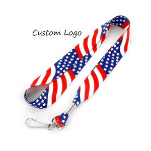 Lanière personnalisée en polyester avec logo imprimé par sublimation, sangle de cou avec crochet métallique pour badge d'identification, cadeaux promotionnels pour exposition - Product Image 2