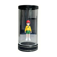 Affichage holographique 3D interactif IA cylindrique transparent de 5,5, 6, 7, 10,1 pouces pour projection humaine numérique 3D