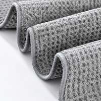 Toalla de microfibra con tejido tipo gofre para secado de coches, paño de limpieza con diseño de piña, paño absorbente para detalles de cristales y ventanas.