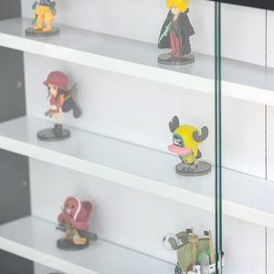 HIKUYA 5 katlı duvar rafı vitrin, 2 cam kapı ve 4 ayarlanabilir raflı Shotglass vitrin - Product Image 5