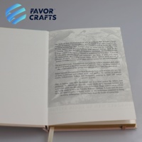 Produits de papeterie, carnet à couverture rigide personnalisé avec impression et bord doré