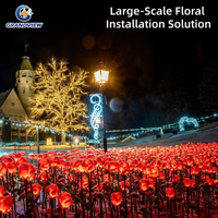 Kommerzielle LED Künstliche Kirschblütenbaum-Beleuchtung für Außenlandschaften, Themenparks, Einkaufszentren und Feiertags-Lichtdekorationen