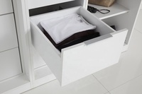 Penderies détachables en blanc mat, style européen, modulable, placard personnalisé pour armoire