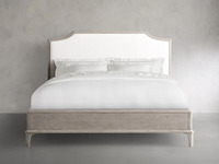 Meubles de chambre à coucher au design moderne de style nordique Lit double en bois de chêne
