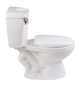 WC in <span class=keywords><strong>Ceramica</strong></span> Moderno a Due Pezzi, Allungato, con Scarico Sifonico a Doppio Flusso, Montaggio a Pavimento, per Bagno/Lavabo, Prodotto in Cina - Product Image 2