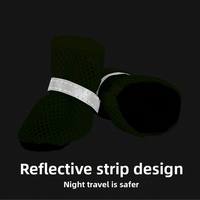 Chaussures de luxe imprimées pour animaux de compagnie, en maille respirante, réfléchissantes la nuit, sandales de sécurité pour chiens de petite, moyenne et grande taille, idéales pour la course et les températures estivales.