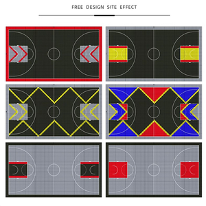 Tùy chỉnh PP gạch Thể Thao Di động Tòa Án gạch nhựa tạm thời bóng rổ sàn ngoài trời - Product Image 3
