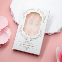 Boîte cadeau personnalisée pour l'art des ongles en haute usure avec fenêtre en PVC transparent Boîte d'explosion en carton épais pour ongles à presser