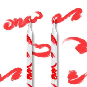 Lacets personnalisés multicolores pour baskets - Cordon de sweat-shirt graffiti peint à la main - Cordon plat imprimé avec logo pour le sport - Product Image 4