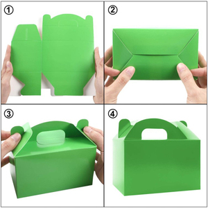 Fabrik-OEM Weiße Geschenkboxen mit Griffen aus Recyclingmaterialien & Schaumstoffeinlage für Hochzeit, Geburtstag, Babyparty - Product Image 4