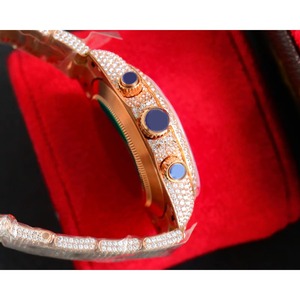 Drioshipping Men's 2025 Round <b>Watch</b> Luxury Diamond <b>Watch</b> <b>Waterproof</b> Quartz Mechanical Automatic Men's <b>Watch</b> - Product Image 6