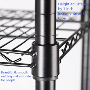 14 "ד x 36" w x 79 "שעה מסחרי 5 חוט מתכת מדף רב תפקודי חדר אמבטיה חדר אמבטיה חדר שינה רשת מדפים - Product Image 5