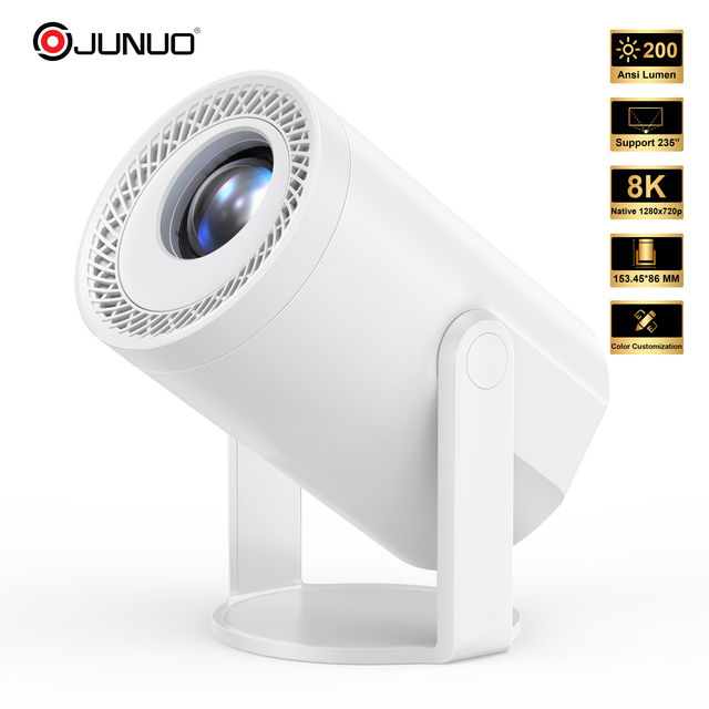 HY300 Portable Mini Projector HD Smart Projector Proyector 200 ANSI Lumen Home Theater Beamer Turn 1