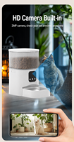 Distributeur automatique intelligent et portable pour animaux de compagnie avec Wi-Fi, application mobile, commande vocale à distance, caméra de surveillance, minuterie d'alimentation, capacité de 3L, pour usage domestique