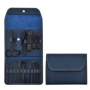 Juego de Manicura de 16 Piezas de Acero Inoxidable con Estuche de Cuero PU, Juego de Cortaúñas, Bolsa Plegable, Herramientas de Manicura - Product Image 3