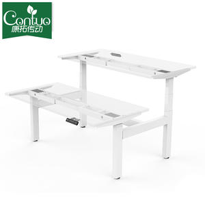 โลหะ<span class=keywords><strong>เหล็ก</strong></span>สำนักงานคอมพิวเตอร์ตารางยกกรอบสำหรับ2ท่าน - Product Image 4