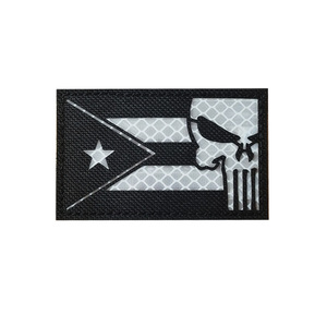 Patch moral réfléchissant drapeau national de Porto <span class=keywords><strong>Rico</strong></span> en stock, étiquette en tissu, sacs, brassard brodé cubain pour patch - Product Image 5