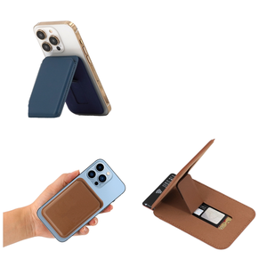 Cartera Magnética Fuerte Wriza MagSafe para Teléfono, Tarjetero de Cuero PU con Soporte y Cierre de Botón Seguro para iPhone - Product Image 1