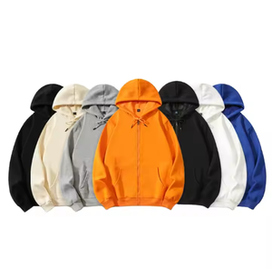 Sweat à capuche unisexe en molleton de coton 500G avec fermeture éclair intégrale, style décontracté, imprimé Hip Pop, design personnalisable pour le dropshipping - Product Image 1