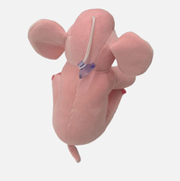 Porte-clés en peluche douce personnalisés en forme d'éléphant rose de bonne qualité, vente en gros