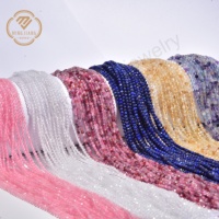Fournisseurs chinois fabrication en gros 2mm 3mm 4mm pierre naturelle perle de pierre blonde perles de gemme à facettes rondes