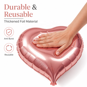Globo de Mylar con Forma de Corazón Grande de 10 y 18 Pulgadas para Fiestas de San Valentín, Bodas y Cumpleaños - Product Image 5