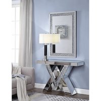 Table de salon miroir diamant écrasé Table de couloir Table d'entrée pour la maison hôtel boutique meilleure vente