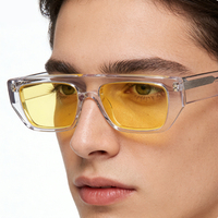 Lunettes de soleil en acétate en gros avec logo personnalisé, nouveau design, montures tendance, verres polarisés transparents, fabriquées en Chine