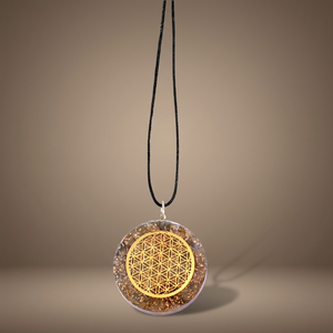 Pendentif circulaire en orgonite Rozhin, pendentif en cristal Feng Shui, artisanat en pierres semi-précieuses, bijoux en cristaux Rozhin - Product Image 3