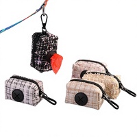 Distributeur de sacs à déjections pour animaux de compagnie en polyester épaissi, portable, style coréen, en stock