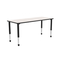 Meubles de classe, table rectangulaire réglable en hauteur, table d'activités en bois