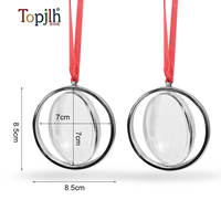 Ornement rond à sublimation Topjlh vierge avec plaque MDF intégrée, imprimable double face pour transfert thermique, idéal pour les cadeaux et loisirs créatifs DIY