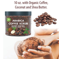 Gommage du corps exfoliant Anti-Cellulite et des marque à extensible, traitement, café arabe biologique, avec noix de coco, 1 pièce