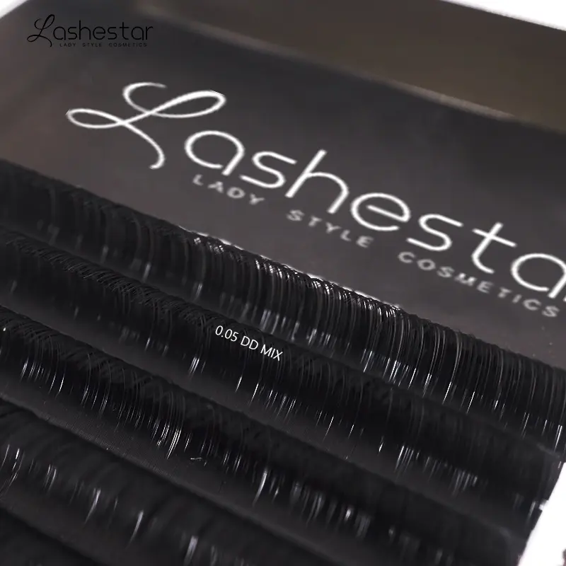 lashestar korean blink eyelash extension silk fiber volume lash 16mm to 20mm