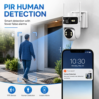 Caméra intelligente Wistino Tuya à double objectif, caméra de sécurité Wifi, vision nocturne, détection de mouvement AI bidirectionnelle, plateforme de caméra rotative à 360 degrés