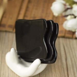 Apparato di raschiatura corna di toro nero gambe dimagrante massaggio del corpo disintossicazione viso bellezza tendine di bufalo bordo raschiatura corno - Product Image 3