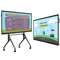 Tableaux interactifs à écran plat avec écran tactile intelligent 4K de 75 pouces