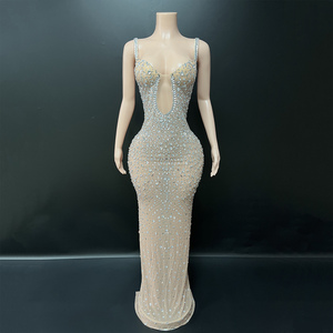 Abito da ballo Novance Y5490 con scollo a V 2026, abito da damigella a <span class=keywords><strong>sirena</strong></span> con strass, abito da sera di lusso per <span class=keywords><strong>donna</strong></span> - Product Image 2