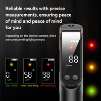 Detector de Alcohol Portátil de Alta Precisión con Sensor Semiconductor, Mini Probador con Batería de Litio, Respuesta en 10s, Alarma para Conducir Bajo los Efectos del Alcohol