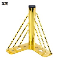 ZERUN Modern Gold Chrom Metall Dreieck Möbel Beine Hoch leistungs sofa & Schrank füße für Wohnzimmer Esszimmer Küchen