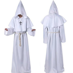 Disfraz <span class=keywords><strong>de</strong></span> Halloween Medieval para Cosplay <span class=keywords><strong>de</strong></span> Película/TV, Capa con Capucha, Túnica <span class=keywords><strong>de</strong></span> Monje, <span class=keywords><strong>Traje</strong></span> <span class=keywords><strong>de</strong></span> Fraile, Atuendo <span class=keywords><strong>de</strong></span> Mago, Vestimenta <span class=keywords><strong>de</strong></span> Sacerdote para Hombre - Product Image 2