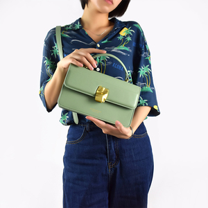 <span class=keywords><strong>Bolso</strong></span> de mano de diseño clásico para mujer, bolsa de hombro con textura lisa personalizada, Color puro, elegante, 2021 - Product Image 5