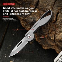 Couteau pliant porte-clés en alliage de titane, mini couteau utilitaire, ouvre-boîte, coupe-fruits, équipement EDC extérieur, vente en gros OEM, ensemble avec logo personnalisé