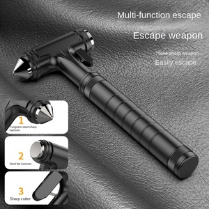 Nuovo Martello di Sicurezza Nero Multifunzione in Metallo Puro per Rompere i Vetri dell'<span class=keywords><strong>Auto</strong></span> e Salvare la Vita - Product Image 4