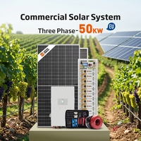 Kit de Paneles Solares de Alta Eficiencia de 50kW con Sistema de Almacenamiento de Batería de Litio de 100kWh para Uso Industrial en Fábricas