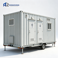 Toilettes portables modulaires à assemblage rapide pour parcs extérieurs et installations sanitaires publiques